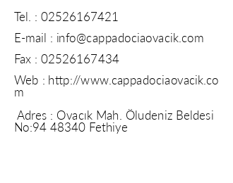 Hotel Cappadocia ldeniz iletiim bilgileri